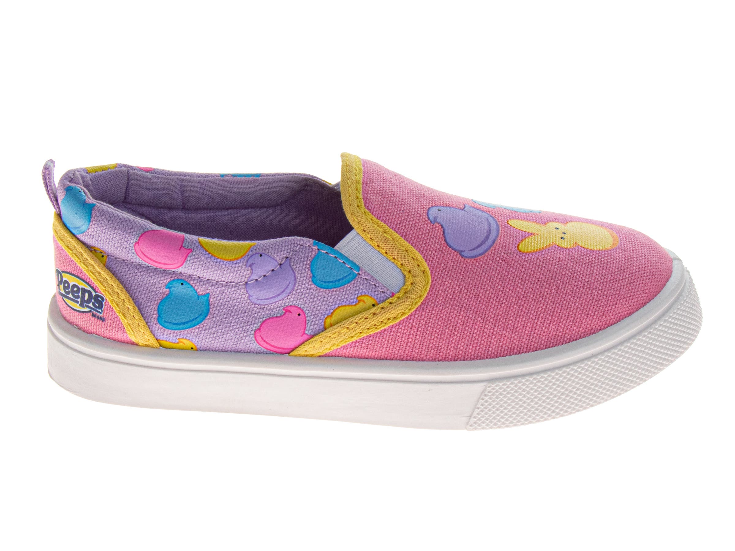 Peeps Girls Canvas Sneakers 11-5, Alternate, color, Pink Multi