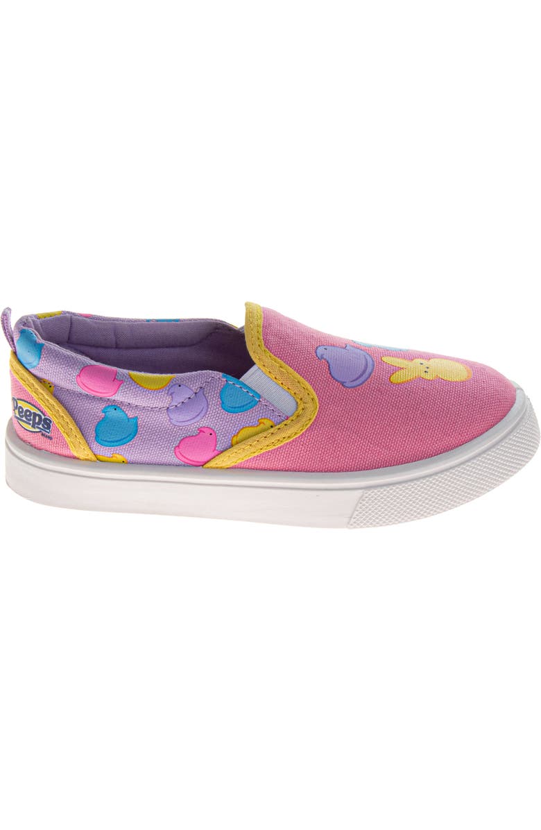 Peeps Girls Canvas Sneakers 11-5, Alternate, color, Pink Multi