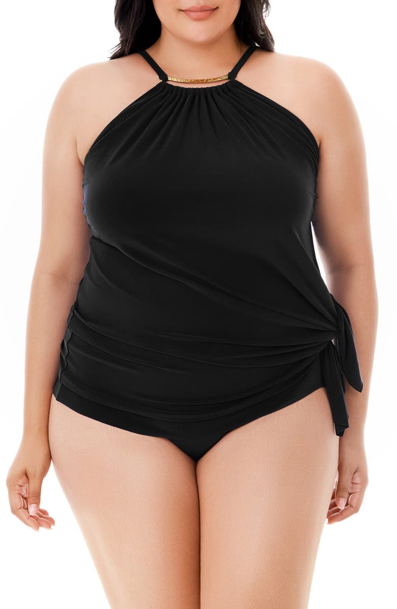 Magicsuit<sup>®</sup> Parker Skirted Underwire One-Piece Swimsuit, Main, color, Black