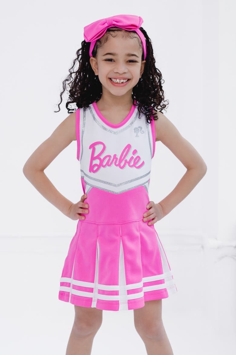 Cheerleader Dress and Headband Set, Alternate, color, Pink White