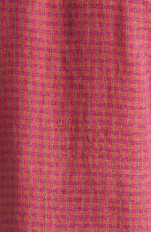 Rodd & Gunn White Pine Avenue Check Linen Button-up Shirt In Flamingo