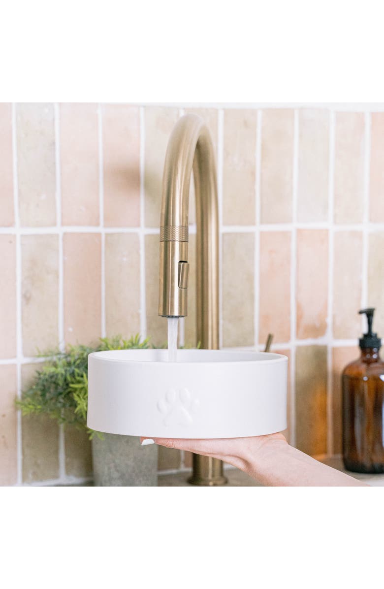 Dexypaws Ceramic Dog Bowl White 50oz Pet Feeding Dish, Alternate, color, White