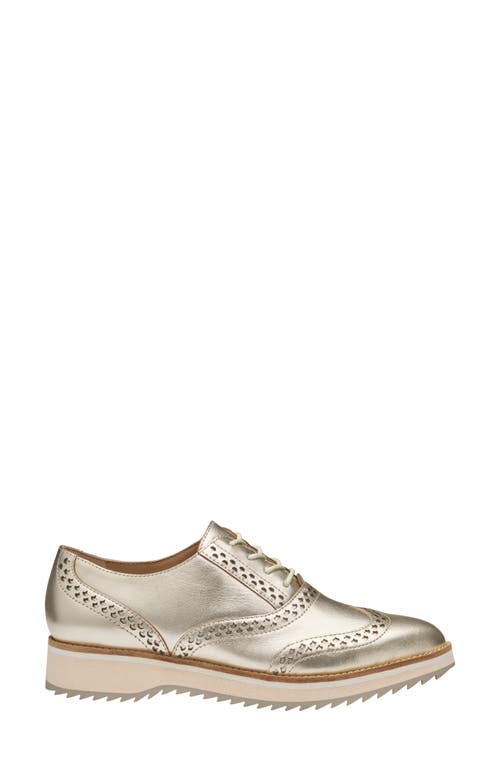 Johnston & Murphy Ulyssa Wingtip Platform Oxford In Neutral