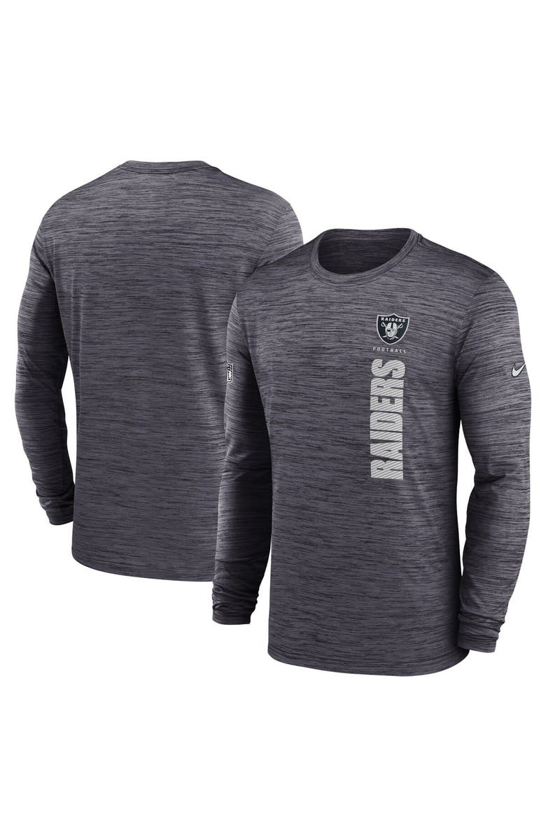 Nike Men's Nike Black Las Vegas Raiders 2024 Sideline Velocity Performance Long Sleeve T-Shirt, Main, color, Black