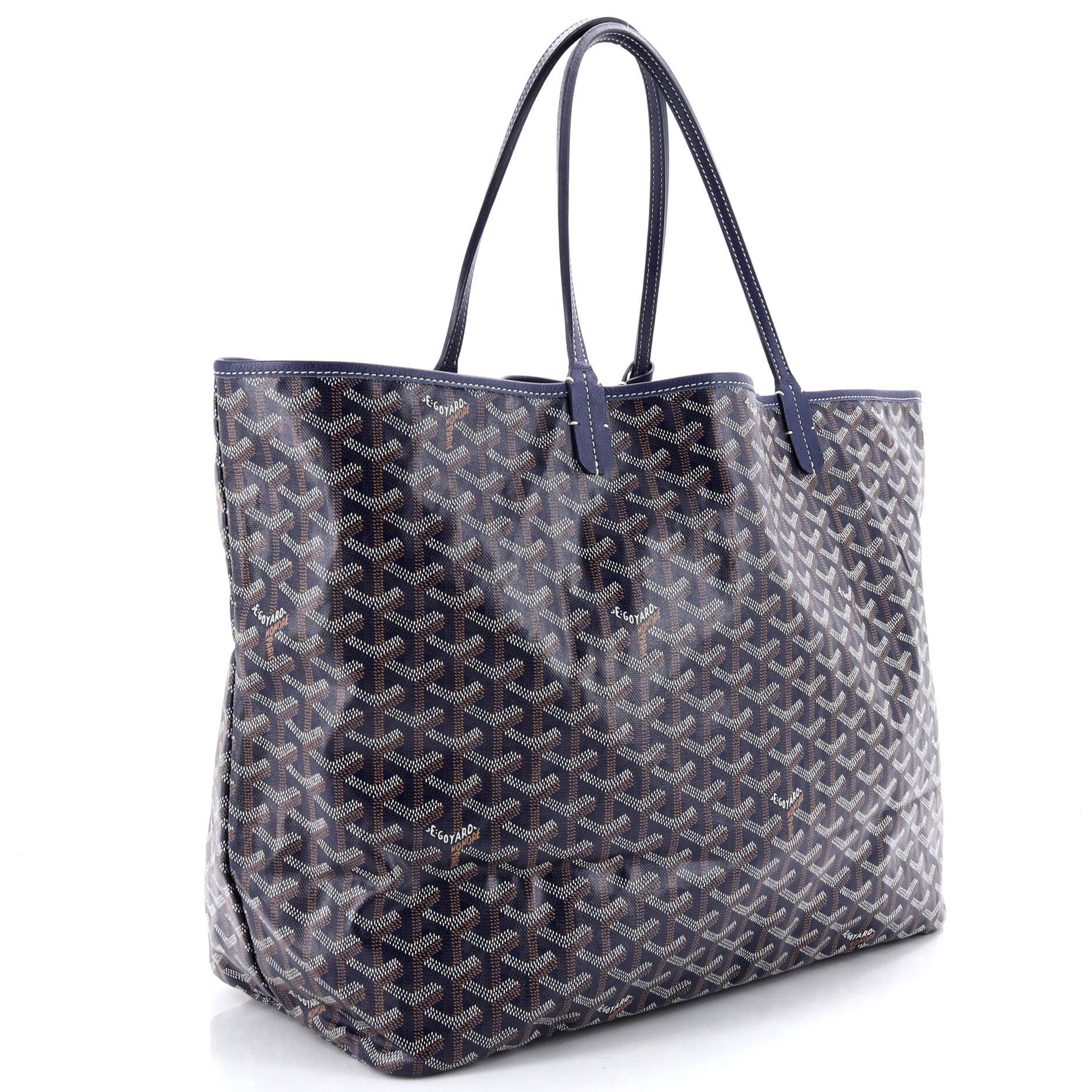 Pre-Owned Goyard Saint Louis Tote Coated Canvas GM, Alternate, color, Blue