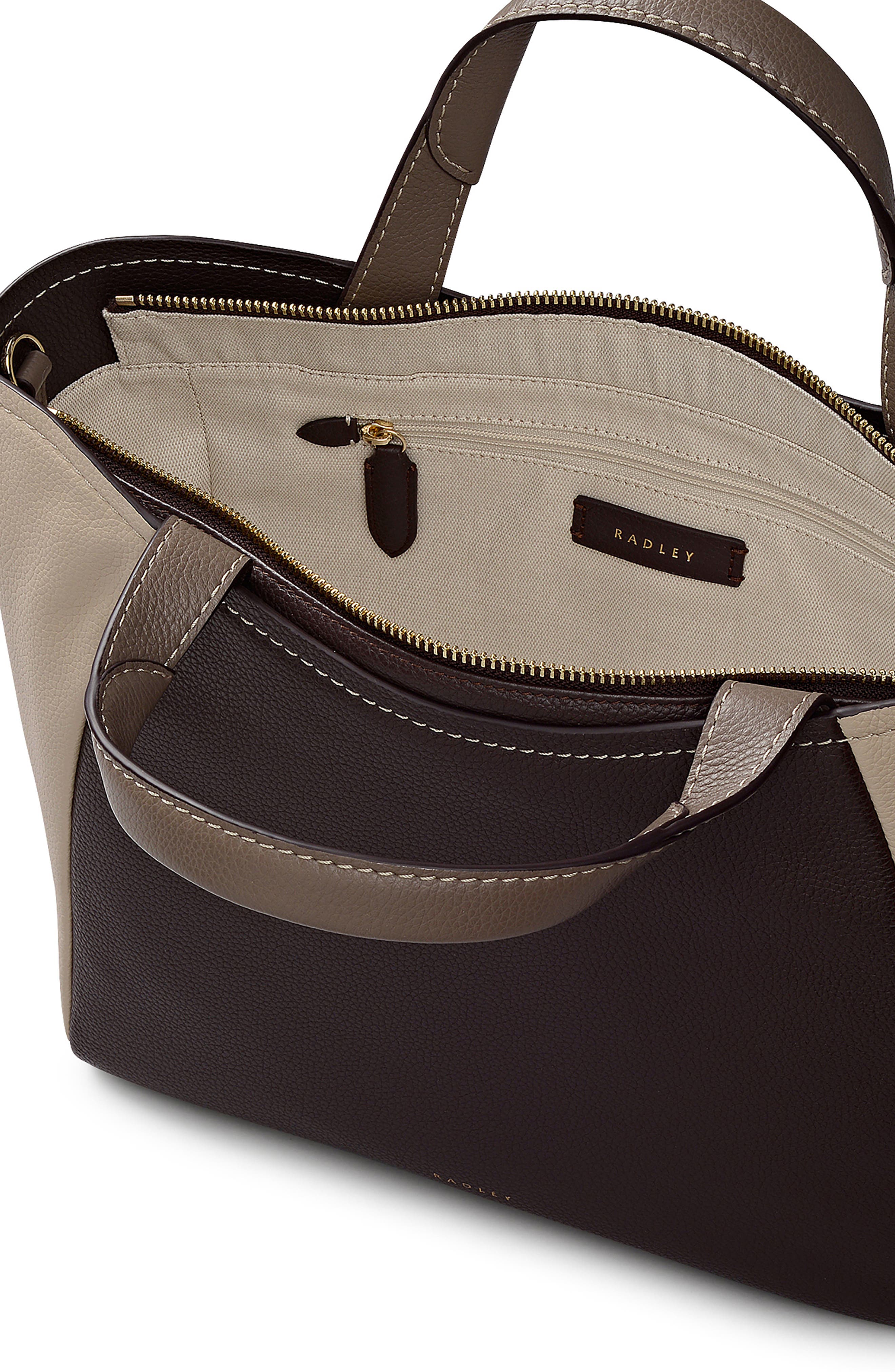 Radley Medium Muswell Lane Colorblock Pebbled Leather Satchel, Alternate, color, 