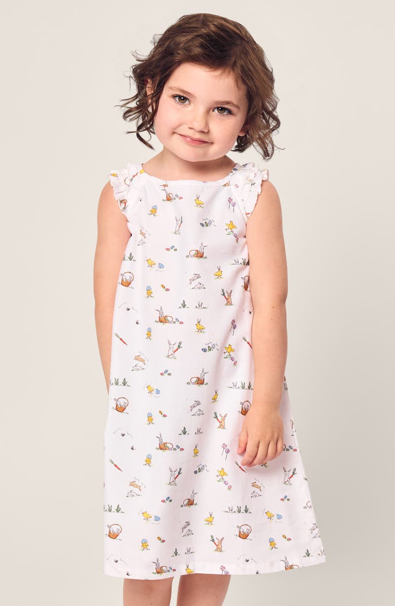 Petite Plume Kids' Amelie Sleeveless Nightgown, Main, color, White