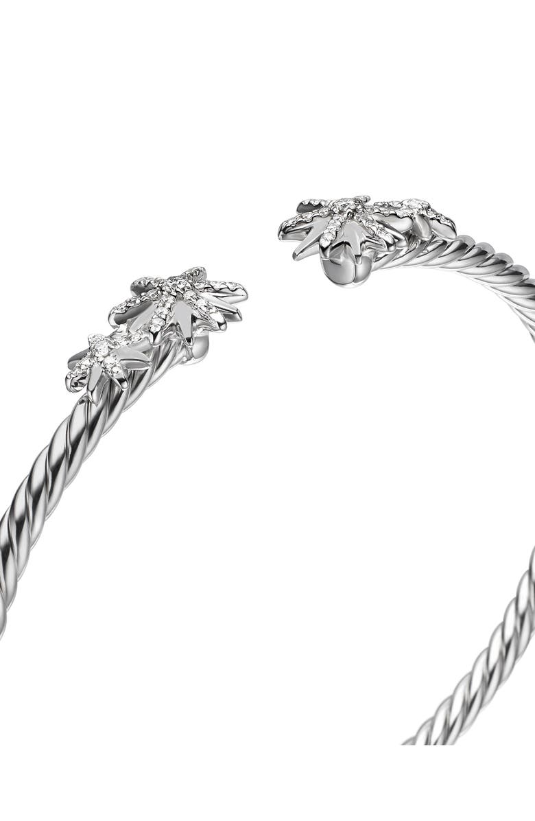 David Yurman Starburst Diamond Cuff Bracelet, Alternate, color, Diamond/ Silver
