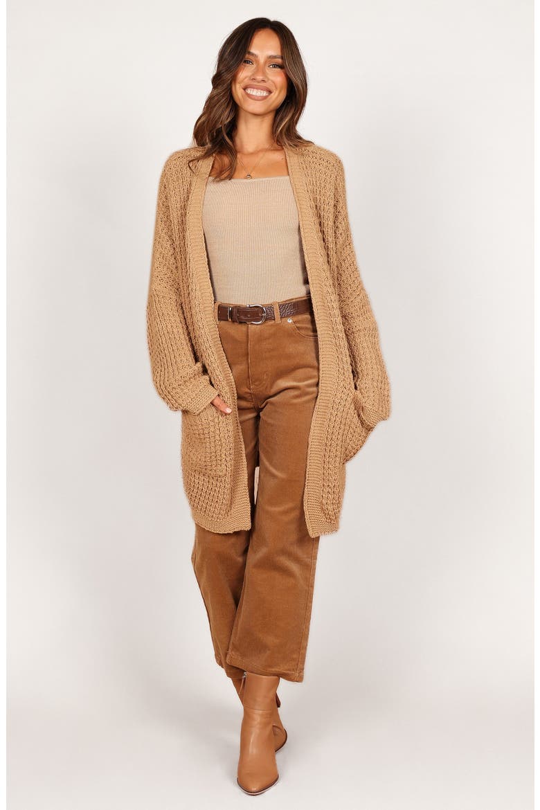 Leyonie Long Cardigan, Alternate, color, TAN