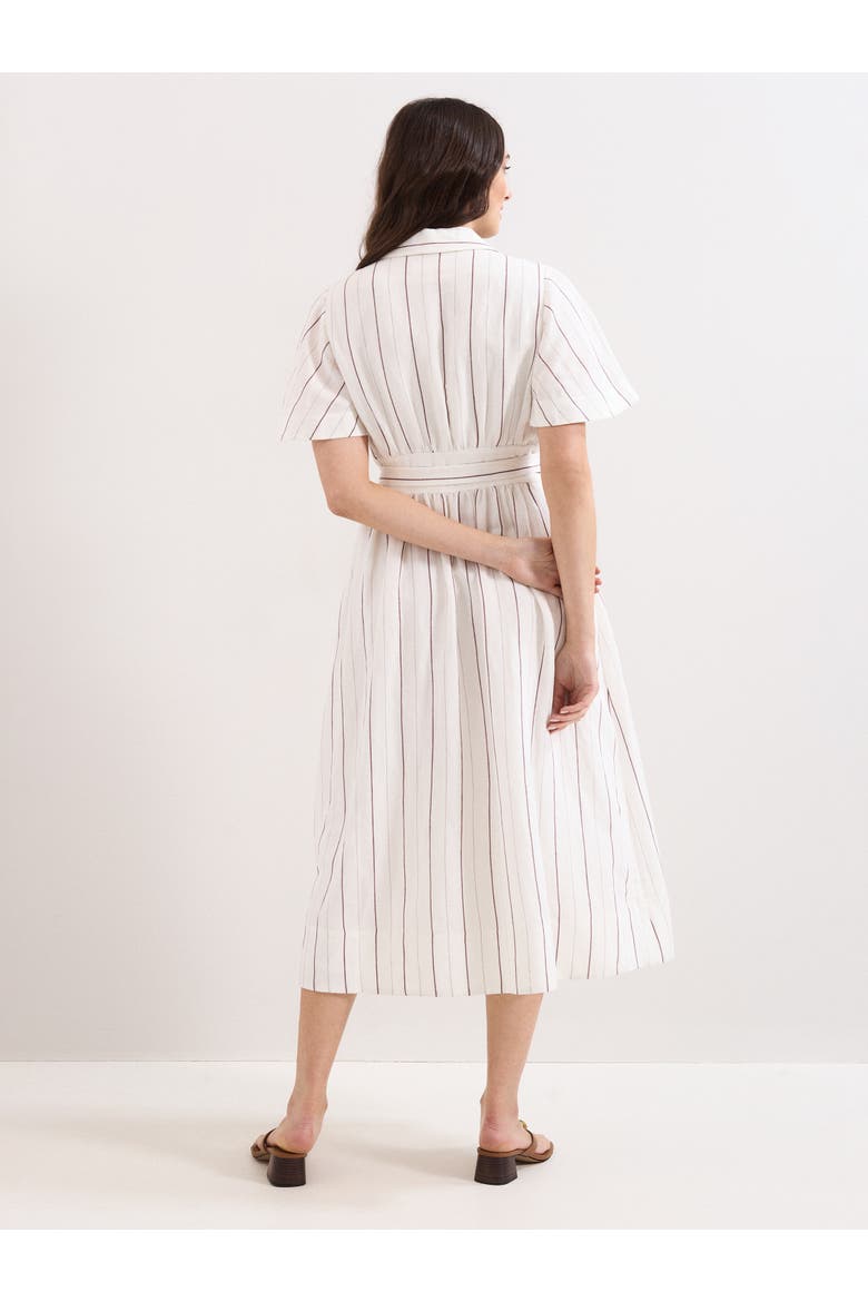 Marielle Striped Shirt Dress, Alternate, color, White