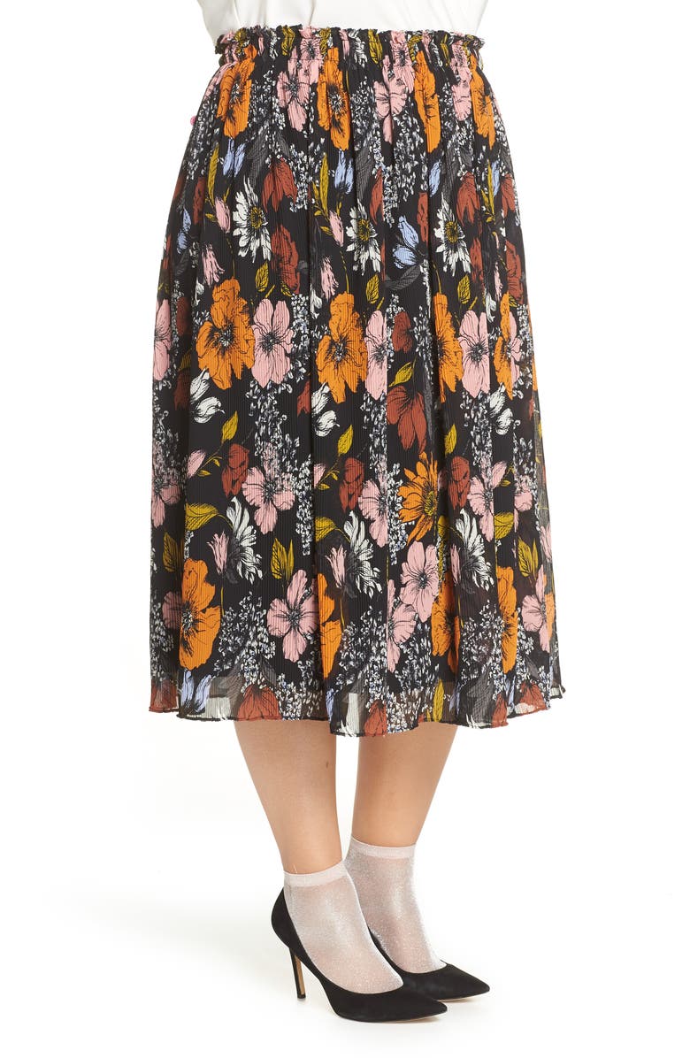 Halogen<sup>®</sup> x Atlantic-Pacific Crinkle Midi Skirt, Alternate, color,