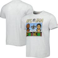 Homage Men's Homage Jarvis Landry & Tyrann Mathieu Heather Gray New Orleans Saints NFL Jam Tri-Blend T-Shirt
