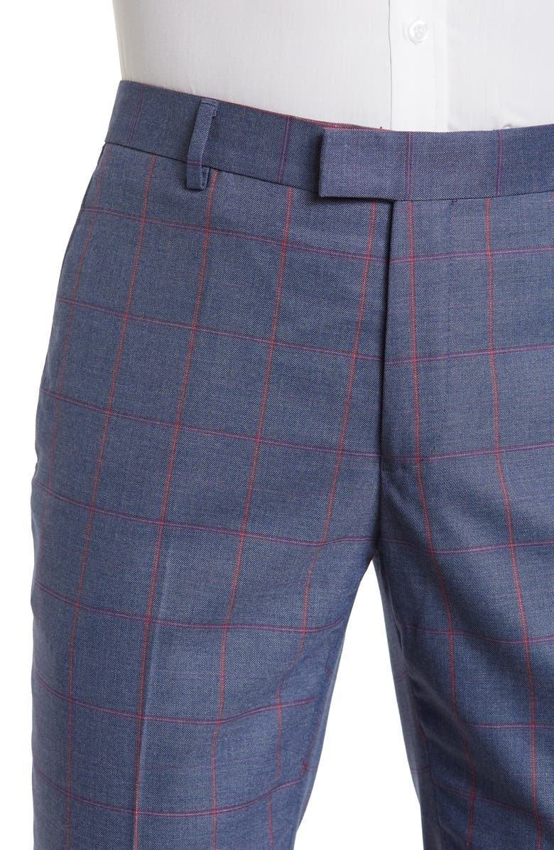 SOUL OF LONDON Two Button WIndowpane Suit, Alternate, color,