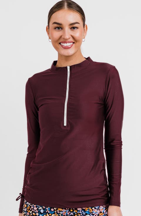 Half-Zip Nora Swim Top