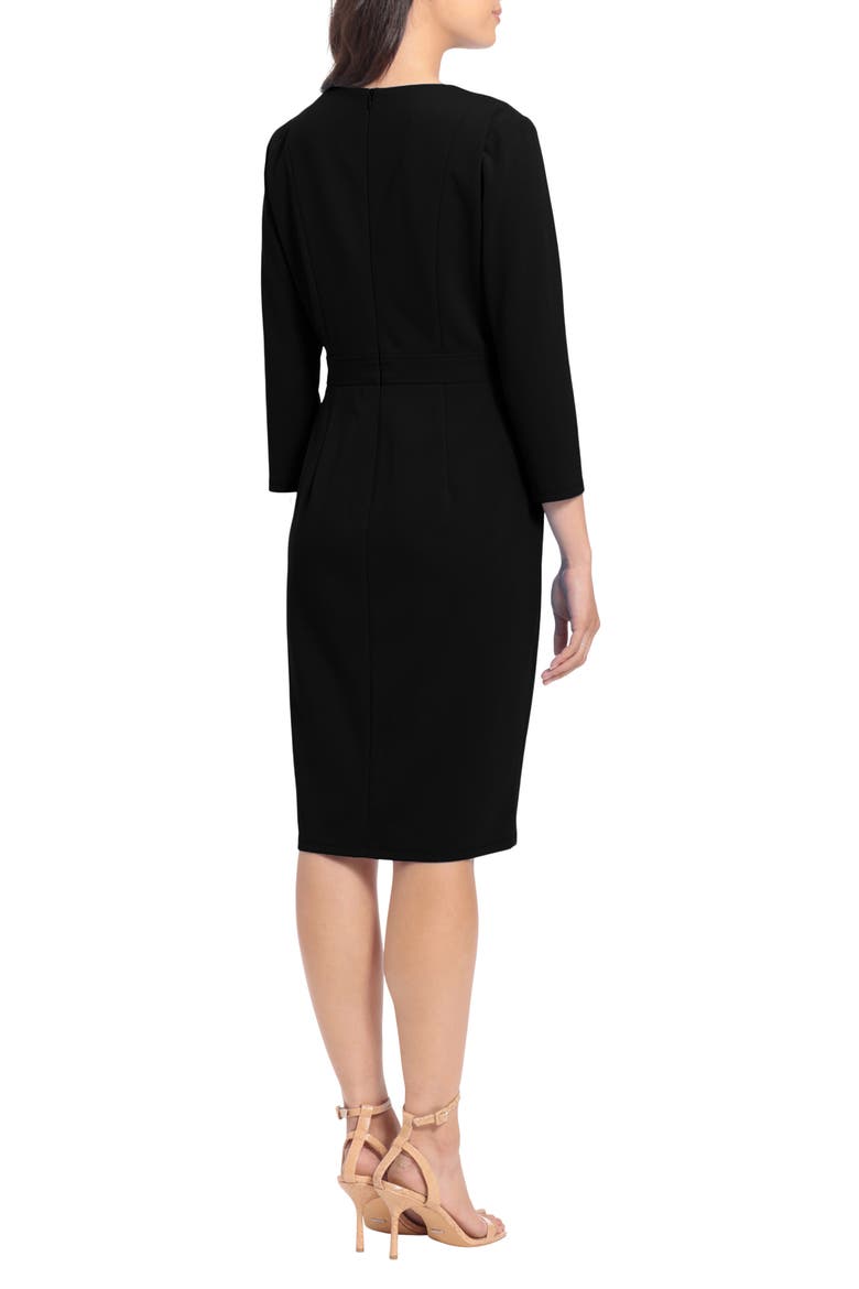 Side Tab Sheath Dress, Alternate, color, BLACK