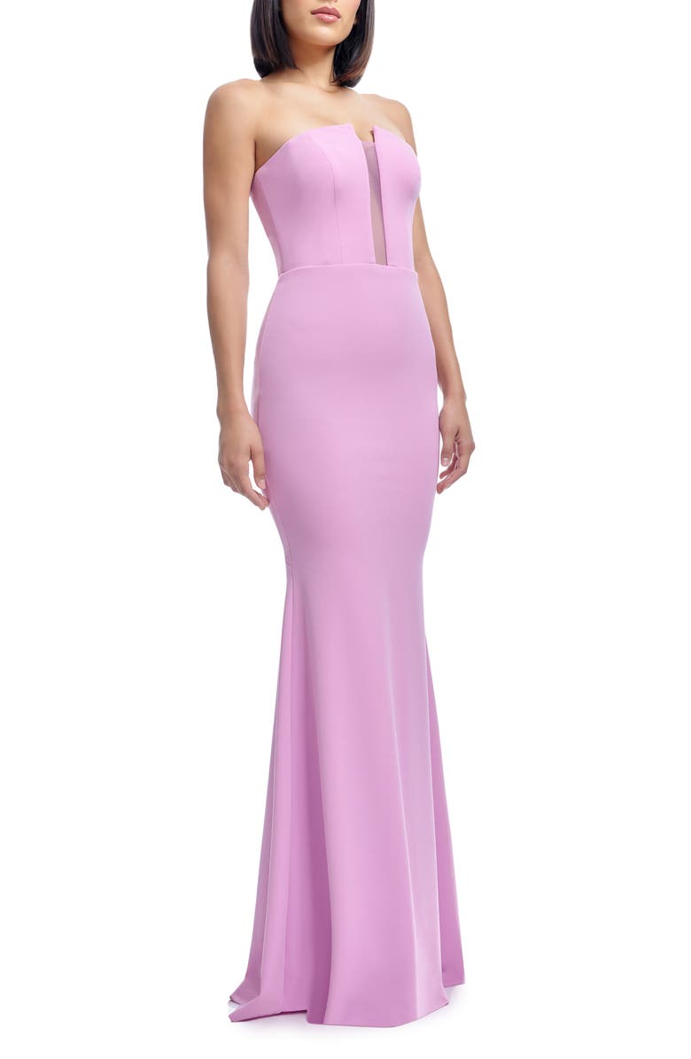 Dress the Population Izzy Strapless Mermaid Gown, Alternate, color, Lavender