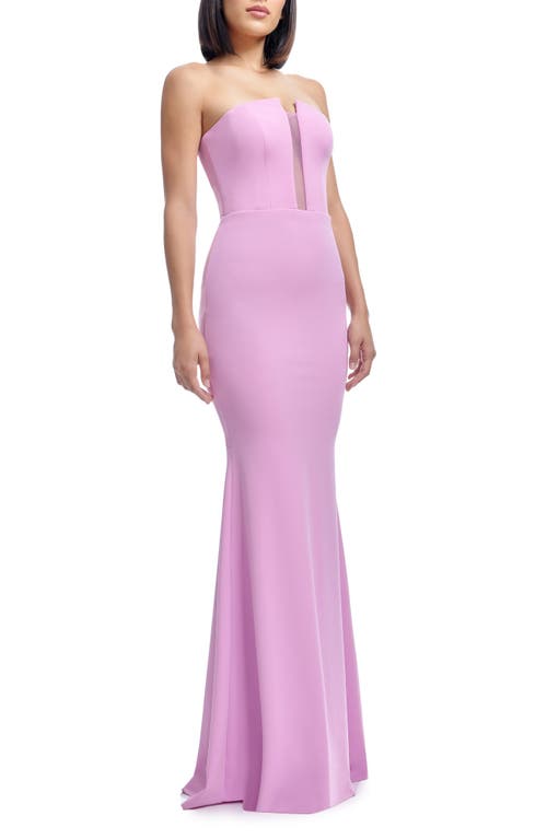 Shop Dress The Population Izzy Strapless Mermaid Gown In Lavender