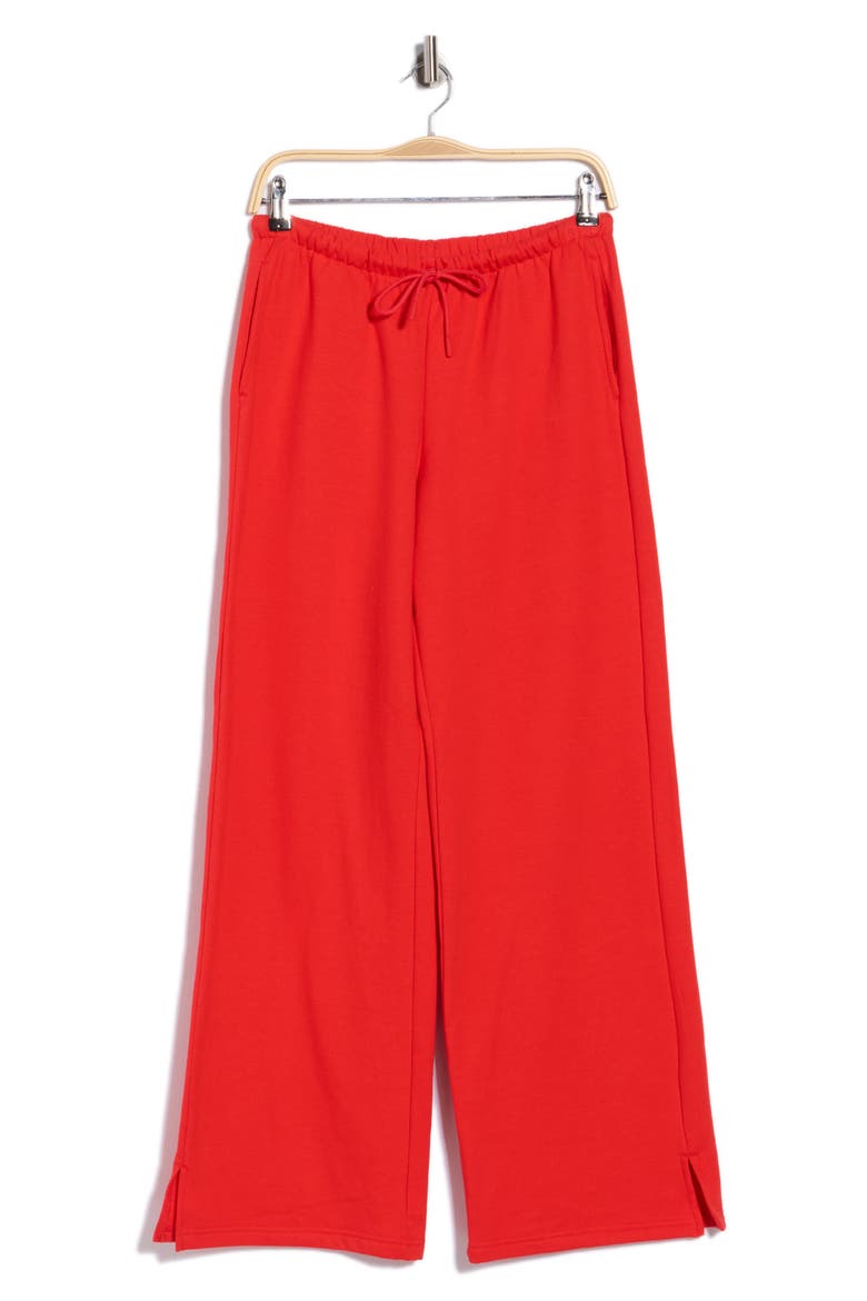 Flurry Fleece Wide Leg Sweatpants, Alternate, color, RED SCARLET