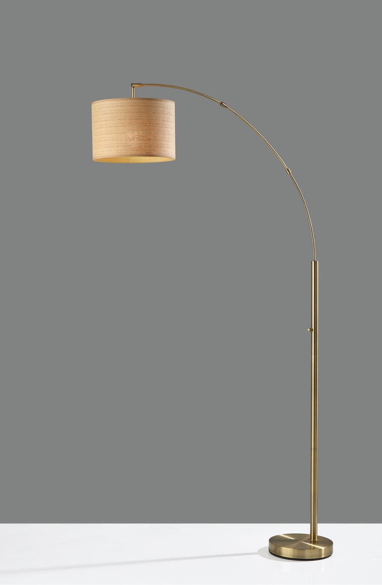 ADESSO LIGHTING Bowery Arc Lamp, Alternate, color, Antique Brass
