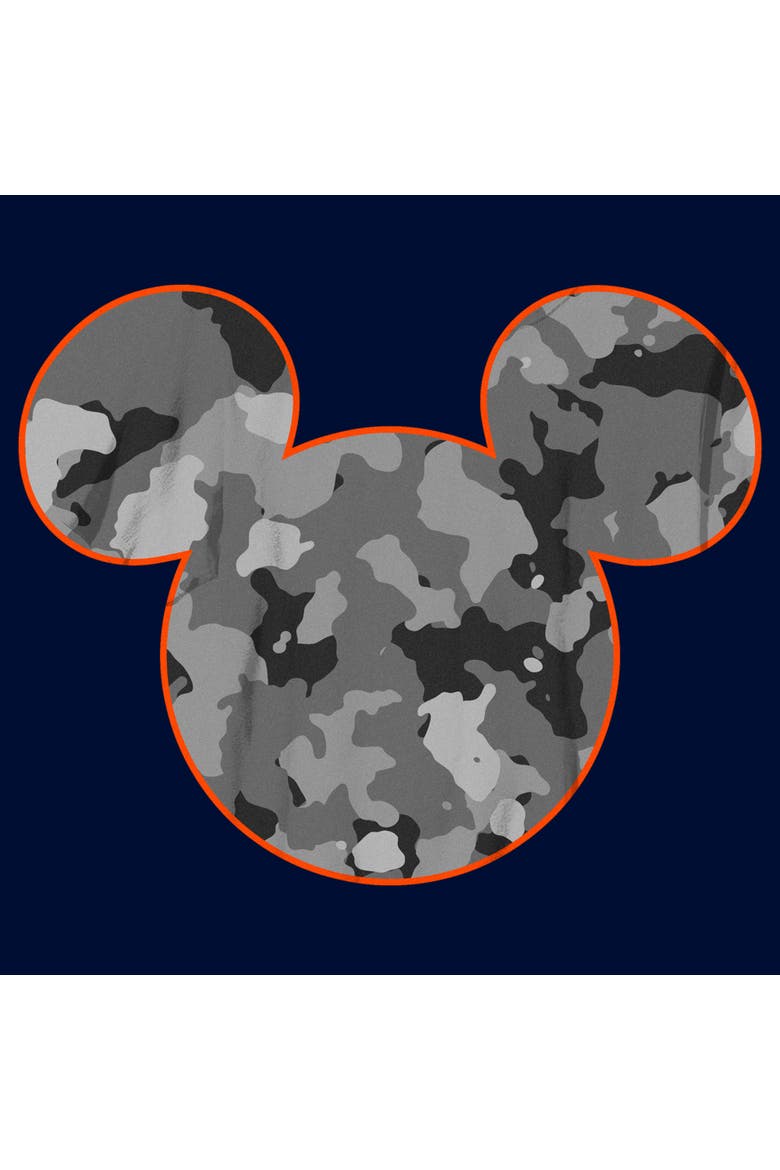 Boy's Mickey & Friends Mickey Mouse Camo Silhouette  Graphic T-Shirt, Alternate, color, Navy Blue