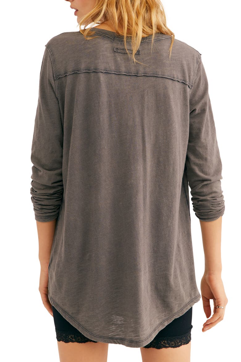 Betty Long Sleeve Top, Alternate, color, CARBON