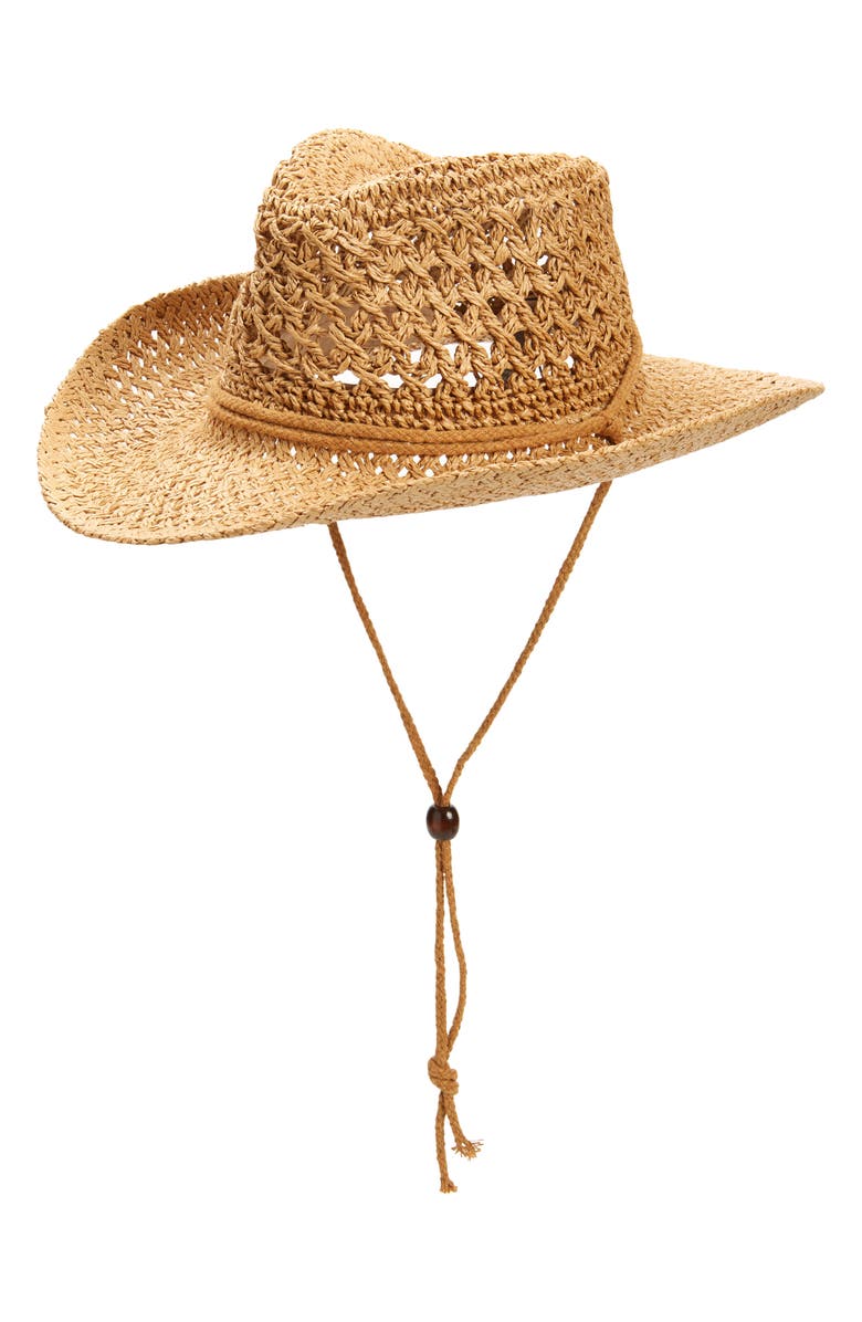 Vince Camuto Crochet Western Hat, Main, color,