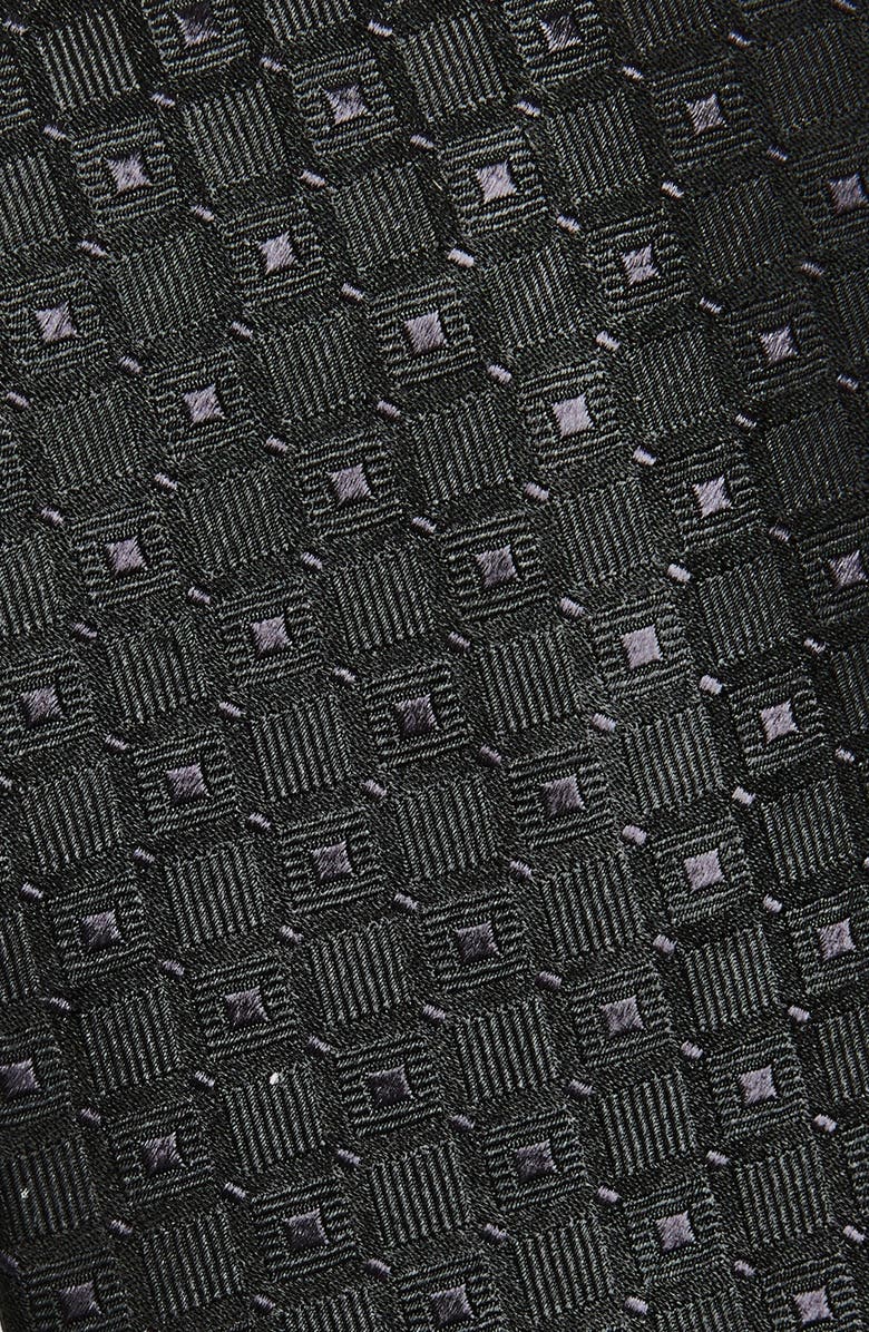 Duchamp Grid Silk Tie, Alternate, color, Black