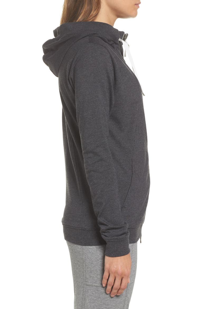 Gym Zip Hoodie, Alternate, color, OBSIDIAN/HTR/SAIL