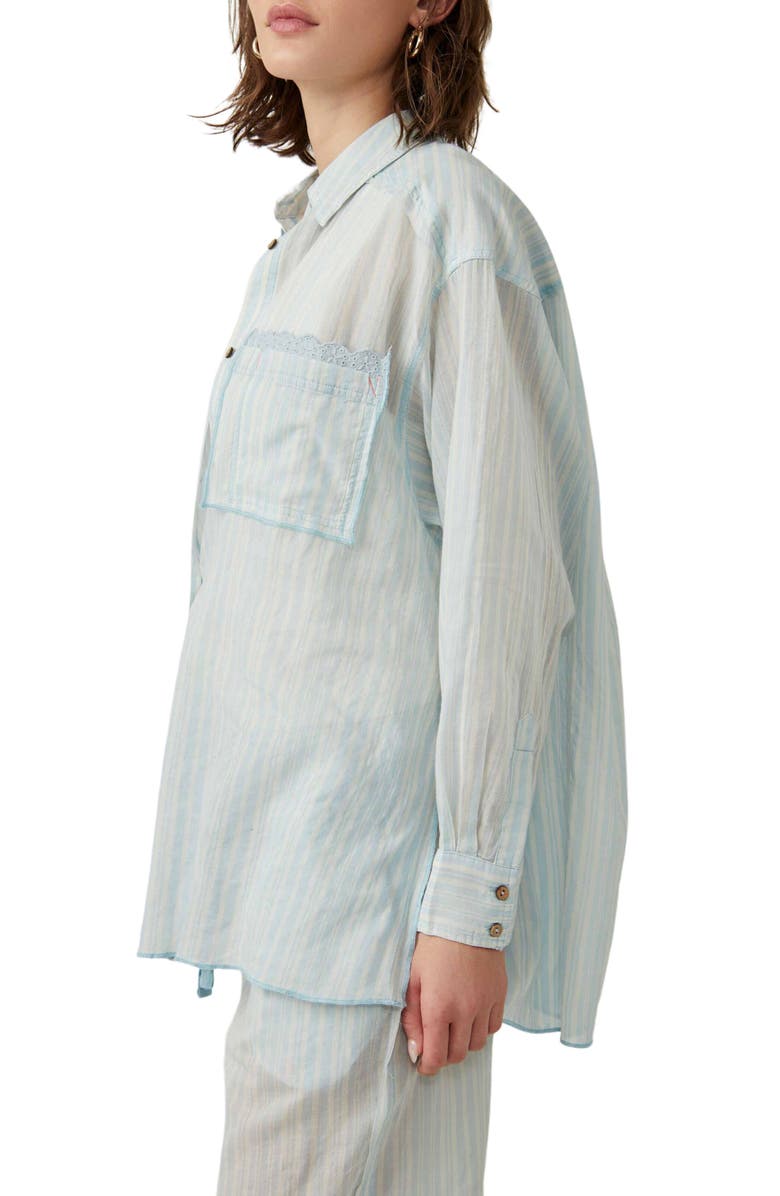 Free People Sleep Mode Cotton Pajama Top, Alternate, color, 