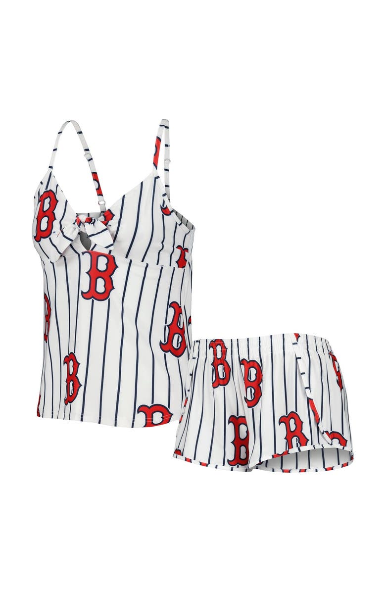 CONCEPTS SPORT Women's Concepts Sport White Boston Red Sox Reel Allover Print Tank Top & Shorts Sleep Set, Alternate, color, White