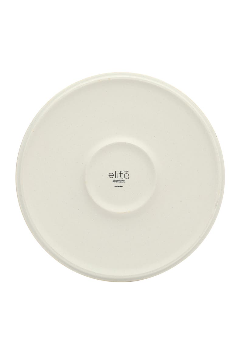 Echo Bay 12-Piece Reactive Glaze Porcelain Dinnerware Set, Alternate, color, Linen