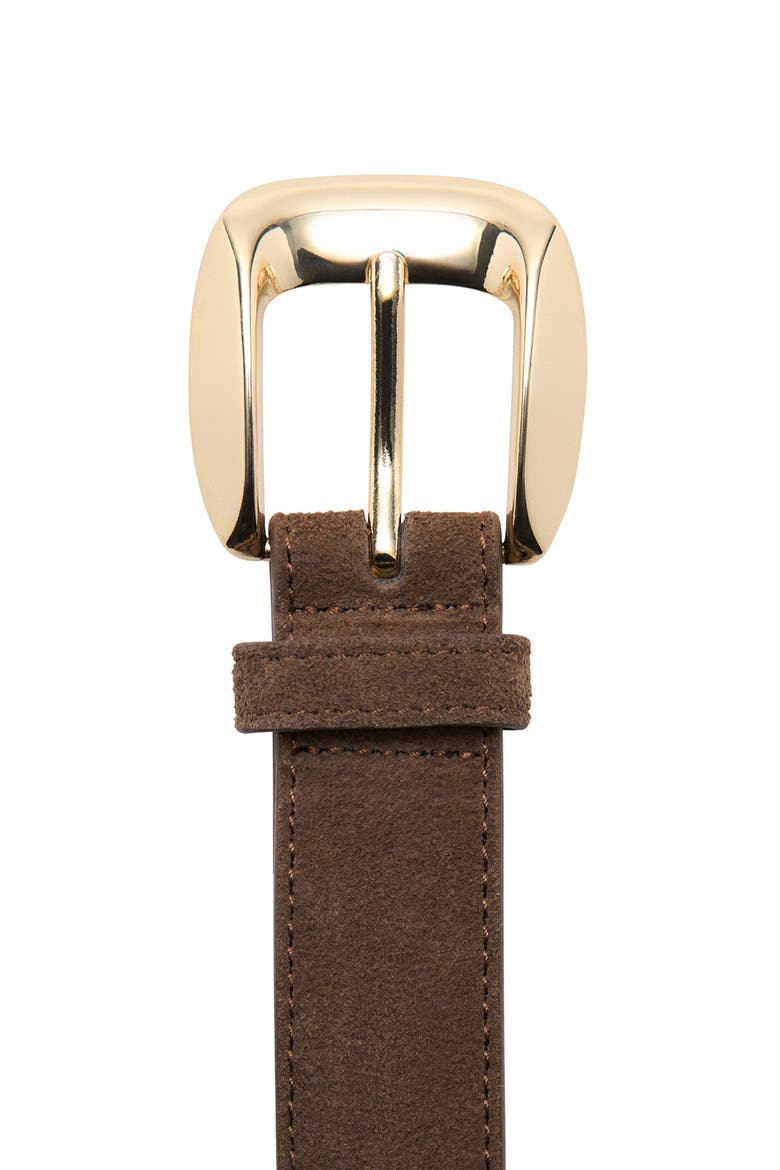Suede Leather Belt, Alternate, color, BROWN
