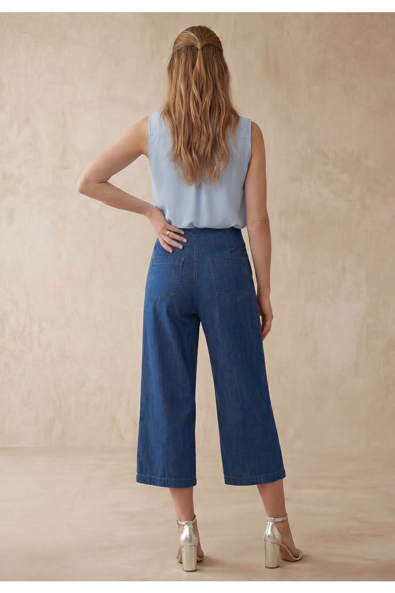 Sculpt Fit Wide Leg Crop Jeans, Alternate, color, MEDIUM STONEWASH