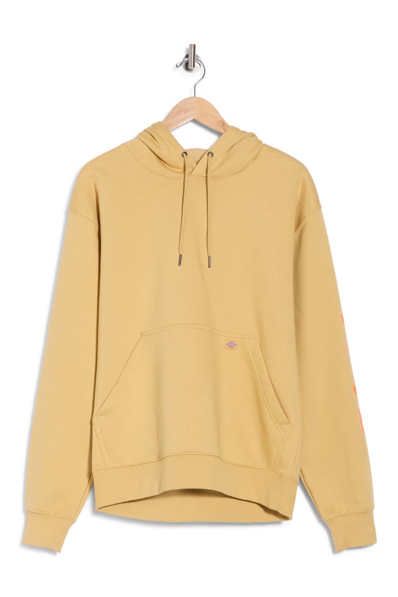 Wordmark Pullover Fleece Hoodie, Main, color, NUBUCK