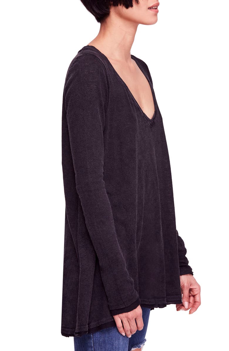 Free People 'Anna' Burnout High/Low Tee, Alternate, color,