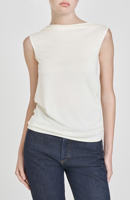 Wayf Celeste Drape Back Top In White