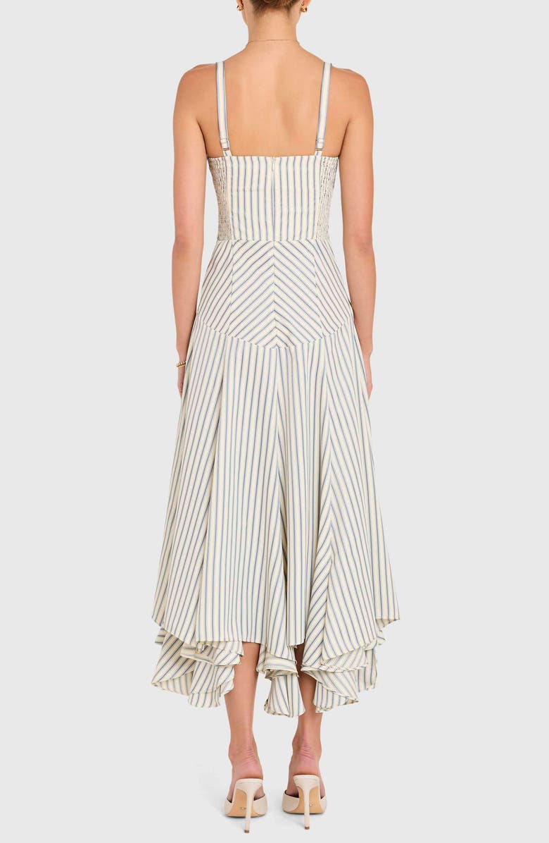 Amanda Uprichard Monterey Stripe Handkerchief Dress, Alternate, color, Oxford Blue Stripe