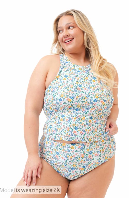 Lime Ricki Swimwear High-waist Bottom In Calico