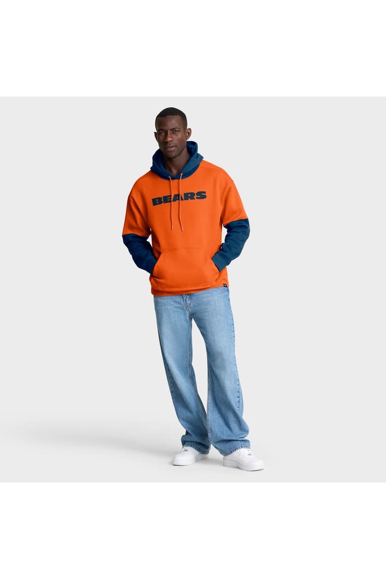 Men's Fanatics Orange Chicago Bears Helmet Pullover Hoodie, Alternate, color, Orange