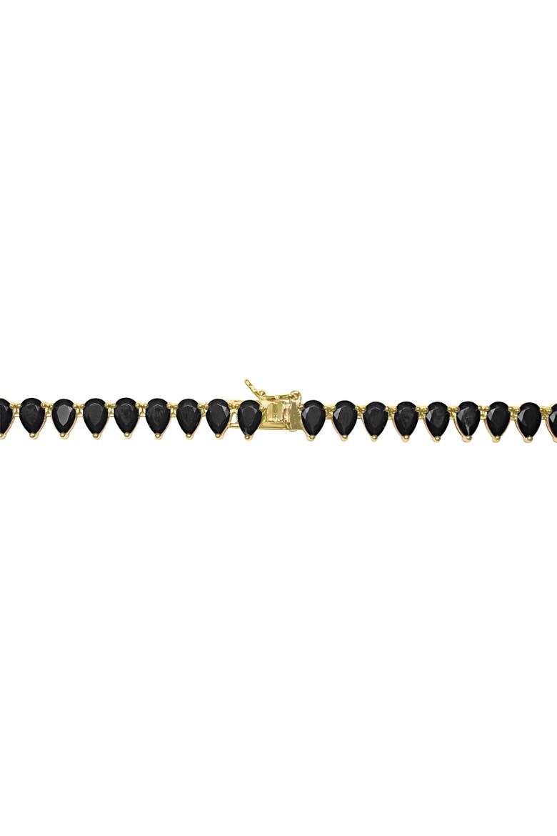 Synthetic Black Spinel Tennis Necklace, Alternate, color, Black Spinel