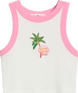 Kulani Kinis Embroidered Crop Cover-Up Tank Top