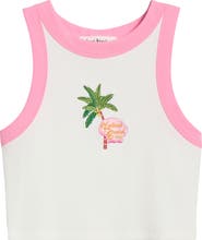 Kulani Kinis Embroidered Crop Cover-Up Tank Top