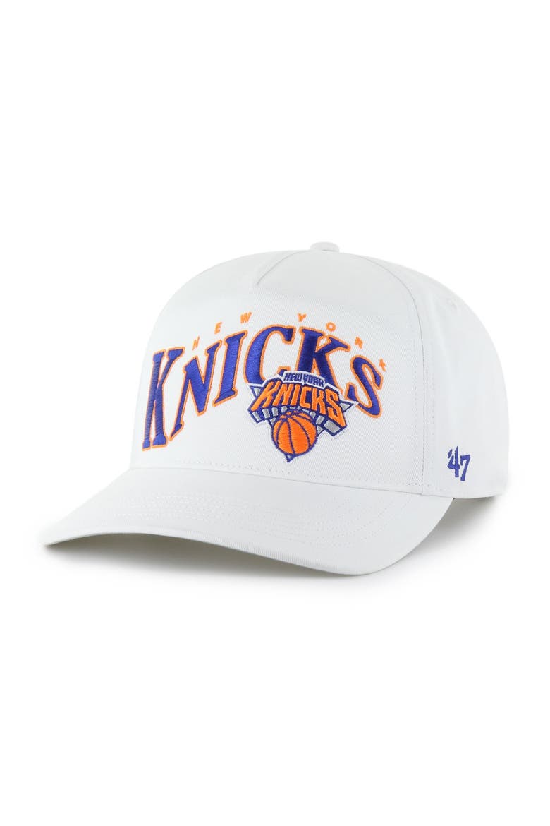 Men's '47 White New York Knicks Wave Hitch Adjustable Hat, Main, color, White