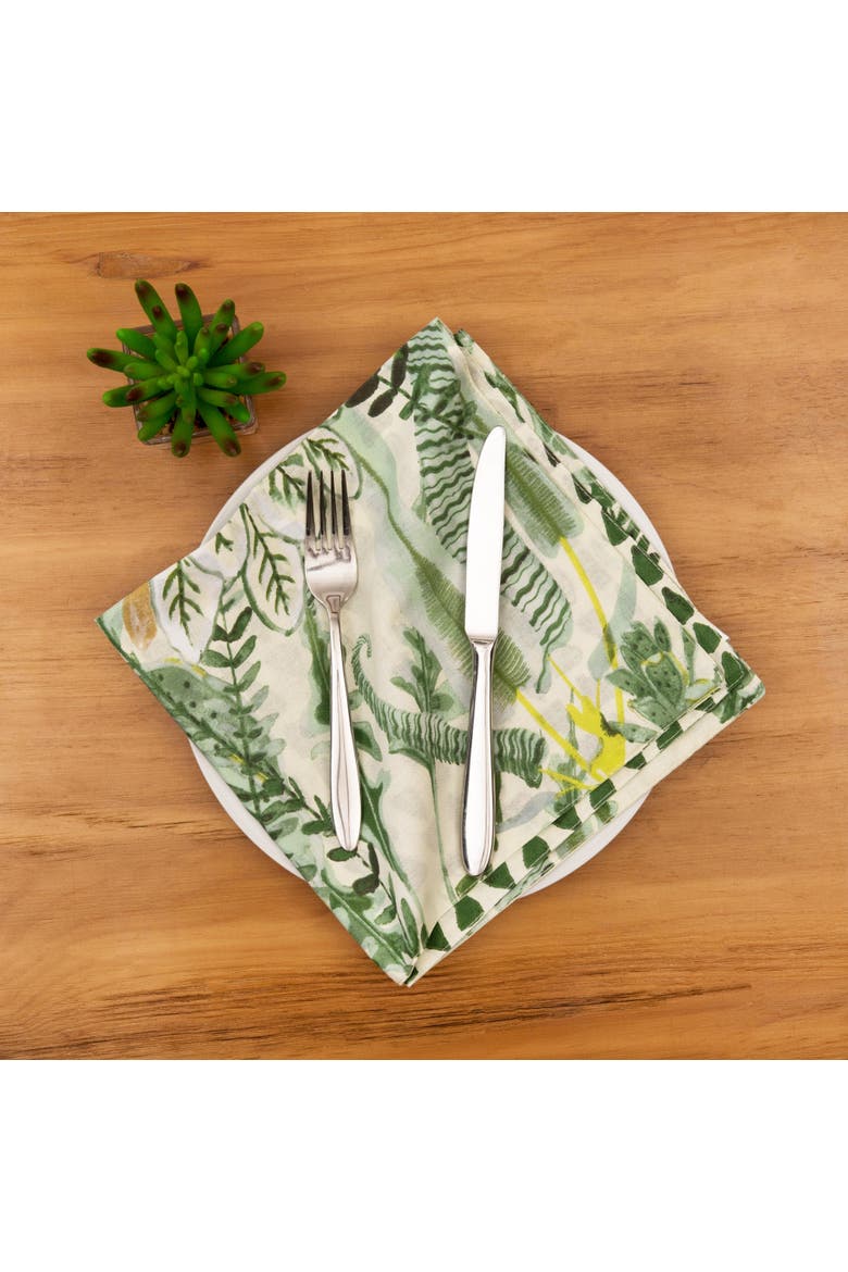 Parson Napkin Set of 6, Alternate, color, Green