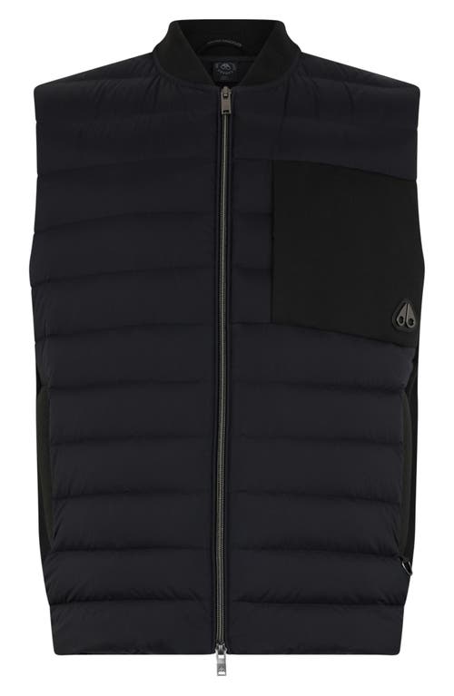 Moose Knuckles Air Down Anderson Vest In Black/black