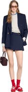SANDRO Striped wool skort