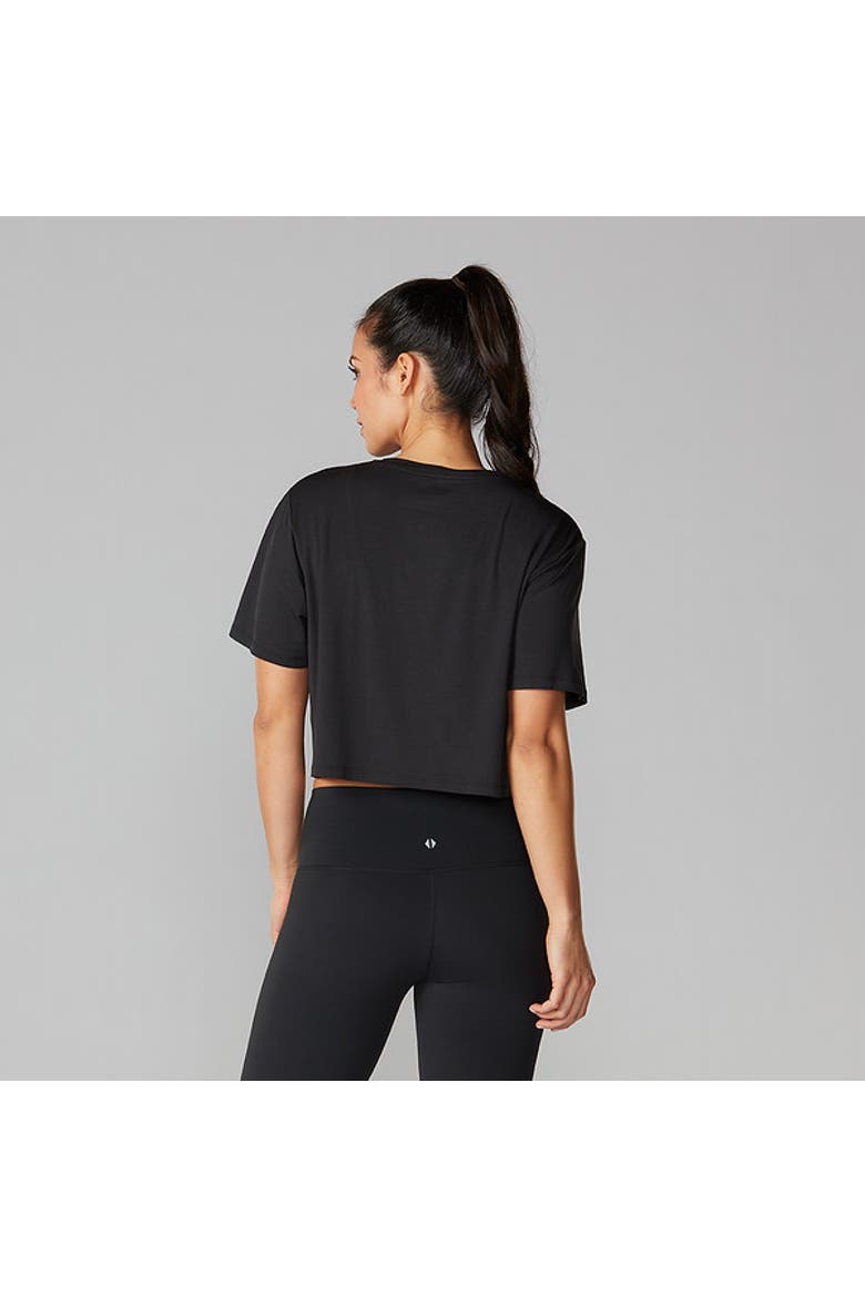 Crop Tee, Main, color, EBONY