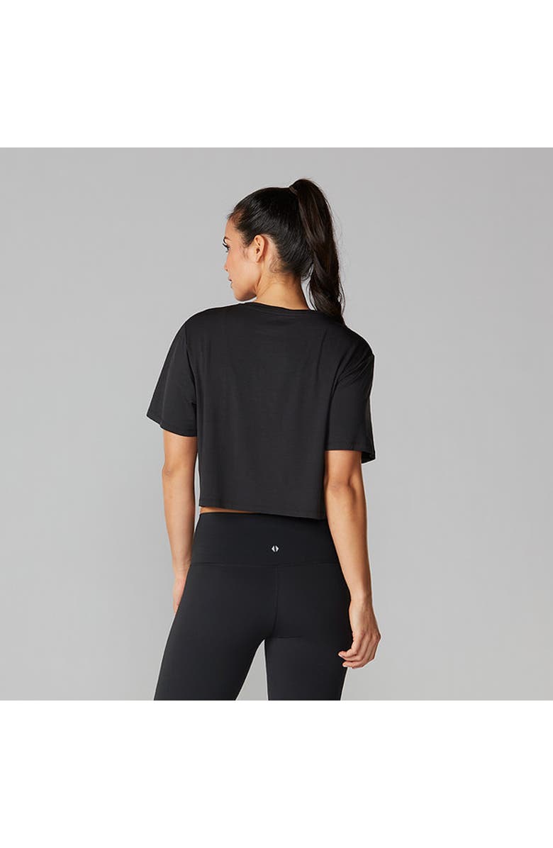 Tavi Crop Tee, Main, color, Ebony