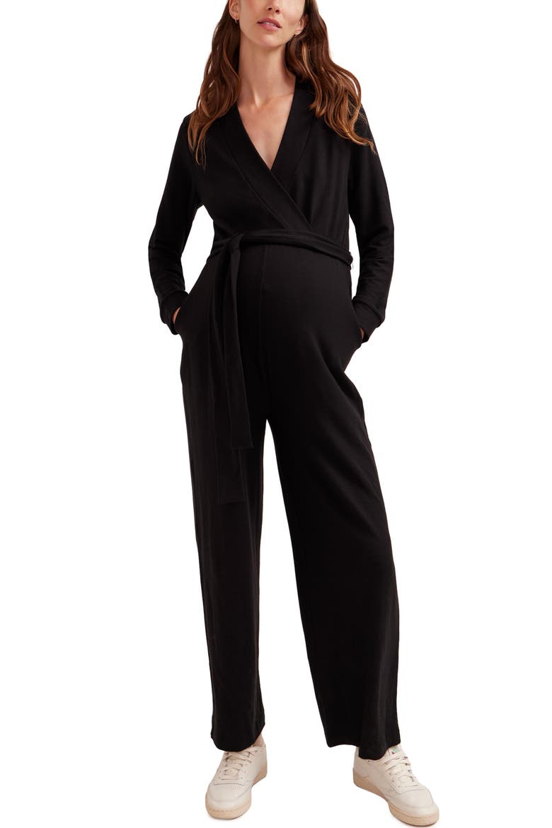 The Easy Nursing Jumpsuit, Main, color, Black