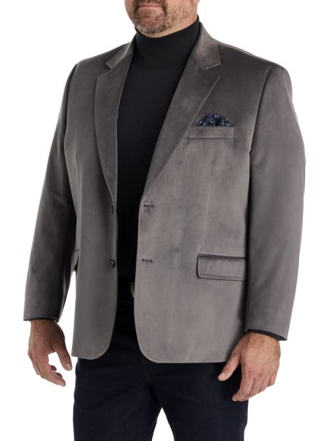 Big & Tall Jacket-Relaxer Velvet Sport Coat